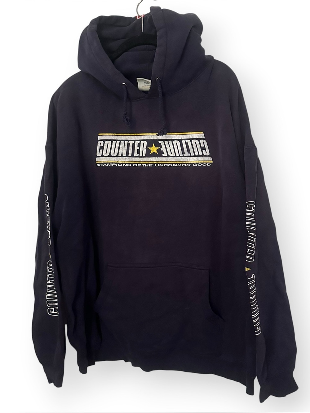 Counter Culture Pullover Hoodie with Chest Logo and Sleeve Graphics
